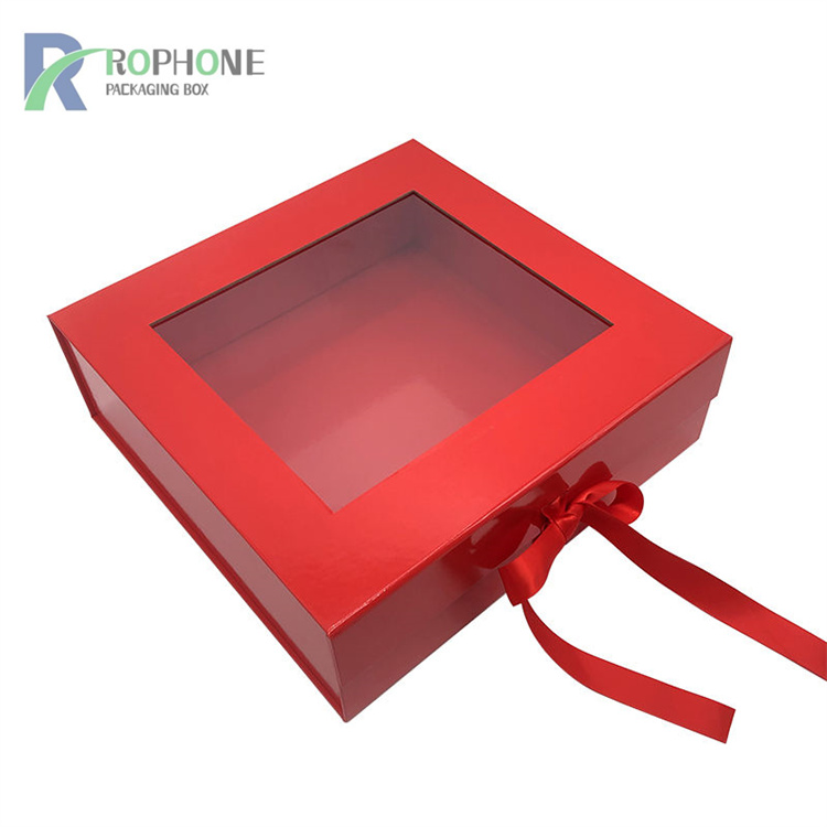 confezione regalo pieghevole con finestra